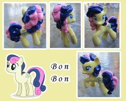 Size: 838x674 | Tagged: safe, artist:miasma-evanesce, bon bon, sweetie drops, earth pony, pony, g4, customized toy, irl, photo, toy