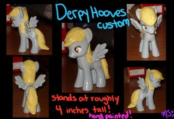 Size: 867x596 | Tagged: safe, artist:shebascuro, derpy hooves, pony, g4, brushable, customized toy, irl, photo, solo, toy