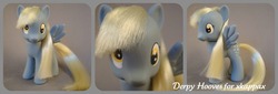 Size: 1024x348 | Tagged: safe, artist:hannaliten, derpy hooves, pony, g4, brushable, customized toy, irl, photo, solo, toy