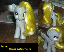 Size: 3104x2548 | Tagged: safe, artist:courtneythehedgehog, derpy hooves, pony, g4, brushable, customized toy, irl, photo, solo, toy