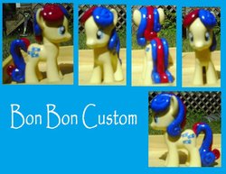 Size: 900x696 | Tagged: safe, artist:deshera, bon bon, sweetie drops, earth pony, pony, g4, brushable, customized toy, irl, photo, toy
