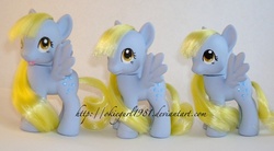 Size: 798x442 | Tagged: safe, artist:okiegurl1981, derpy hooves, pony, g4, brushable, customized toy, irl, photo, toy