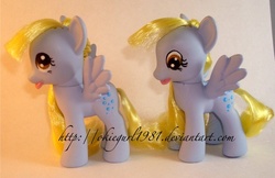 Size: 631x409 | Tagged: safe, artist:okiegurl1981, derpy hooves, pony, g4, brushable, customized toy, irl, photo, solo, toy