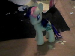 Size: 640x480 | Tagged: safe, artist:mylittlederpy3hooves, bon bon, sweetie drops, earth pony, pony, g4, brushable, customized toy, irl, photo, toy
