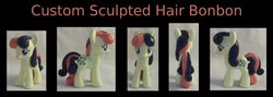 Size: 900x319 | Tagged: safe, artist:gryphyn-bloodheart, bon bon, sweetie drops, earth pony, pony, g4, brushable, customized toy, irl, photo, toy