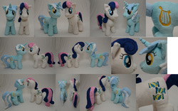 Size: 2500x1563 | Tagged: safe, artist:makeshiftwings30, bon bon, lyra heartstrings, sweetie drops, g4, irl, photo, plushie