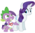 Size: 2600x2500 | Tagged: safe, artist:mihaaaa, rarity, spike, dragon, pony, unicorn, boast busters, g4, green isn't your color, my little pony: friendship is magic, clothes, female, male, ship:sparity, shipping, shirt, simple background, straight, t-shirt, transparent background, vector