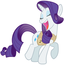 Size: 4400x4500 | Tagged: safe, artist:mihaaaa, rarity, pony, g4, winter wrap up, absurd resolution, clothes, simple background, singing, solo, transparent background, vector, vest