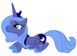 Size: 2600x1900 | Tagged: safe, artist:mihaaaa, princess luna, alicorn, pony, g4, female, prone, s1 luna, simple background, solo, transparent background, vector