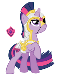 Size: 561x692 | Tagged: safe, artist:russiankolz, twilight sparkle, pony, g4, alternate universe, armor, eyepatch, female, solo