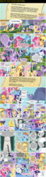 Size: 864x3312 | Tagged: safe, artist:shwiggityshwah, applejack, fluttershy, pinkie pie, rainbow dash, rarity, spike, twilight sparkle, g4, comic, doctor whooves: the voice of the elder, royal guard