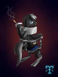 Size: 900x1200 | Tagged: safe, artist:t-god, illusive man, illusive stallion, mass effect, mass effect 2