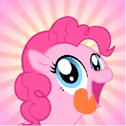 Size: 360x360 | Tagged: safe, artist:misterdavey, pinkie pie, pony, cupcakes hd, fanfic:cupcakes, g4, animated, cropped, female, solo, tongue out