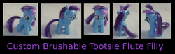 Size: 2414x754 | Tagged: safe, artist:gryphyn-bloodheart, liza doolots, petunia, tootsie flute, pony, g4, brushable, customized toy, irl, photo, solo, toy