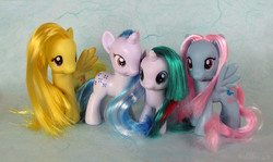 Size: 1200x714 | Tagged: safe, artist:kaikaku, gusty, lofty, majesty, wind whistler, pony, g1, g4, customized toy, female, filly, g1 to g4, generation leap, irl, photo, toy