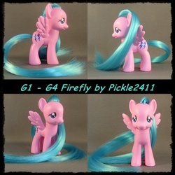 Size: 400x400 | Tagged: safe, artist:pickle2411, firefly, pony, g1, g4, customized toy, g1 to g4, generation leap, irl, photo, solo, toy