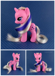 Size: 1000x1375 | Tagged: safe, artist:kaikaku, twilight, pony, g1, g4, customized toy, g1 to g4, generation leap, irl, photo, solo, toy