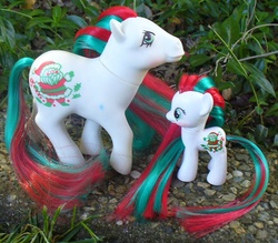 Size: 718x629 | Tagged: safe, artist:mayanbutterfly, merry treat, pony, g1, g4, christmas, customized toy, g1 to g4, generation leap, irl, photo, toy