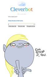 Size: 500x818 | Tagged: safe, derpy hooves, g4, best pony, cleverbot, female, meme, screenshots, text, truth