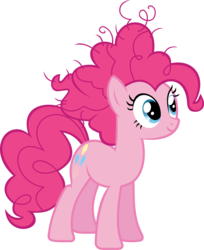 Size: 6000x7344 | Tagged: safe, artist:zomgmad, pinkie pie, g4, absurd resolution, bed mane, simple background, transparent background, vector