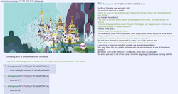 Size: 1238x652 | Tagged: safe, screencap, prince blueblood, princess celestia, princess luna, g4, 4chan, 4chan screencap, canterlot wedding fiasco, thread