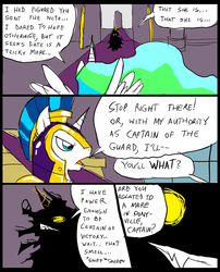 Size: 827x1025 | Tagged: safe, artist:metal-kitty, princess celestia, shining armor, oc, comic:mlp project, g4, comic