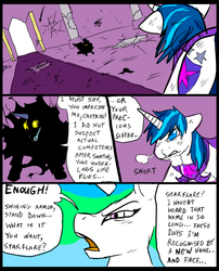 Size: 827x1025 | Tagged: safe, artist:metal-kitty, princess celestia, shining armor, oc, comic:mlp project, g4, comic