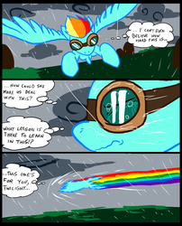 Size: 827x1025 | Tagged: safe, artist:metal-kitty, rainbow dash, comic:mlp project, g4, comic, crying, flying