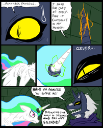 Size: 827x1025 | Tagged: safe, artist:metal-kitty, princess celestia, oc, comic:mlp project, g4, comic