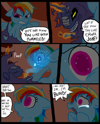 Size: 827x1025 | Tagged: safe, artist:metal-kitty, rainbow dash, oc, pegasus, pony, comic:mlp project, g4, blind, blind rainbow dash, comic, crying, female, mare