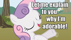 Size: 722x408 | Tagged: safe, sweetie belle, g4, cute, diasweetes, image macro