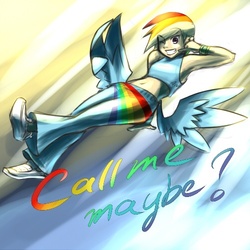 Size: 500x500 | Tagged: safe, artist:atticus83, rainbow dash, human, g4, humanized, winged humanization