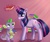 Size: 900x750 | Tagged: safe, artist:moferiah, spike, twilight sparkle, g4