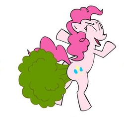 Size: 537x507 | Tagged: safe, artist:nfsmaster321, pinkie pie, earth pony, pony, g4, broccoli, butt, eyes closed, fart, fart cloud, female, gassy, green, mare, no shame, plot, rearing, solo, stinkie pie