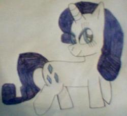Size: 442x405 | Tagged: safe, artist:mollyketty, rarity, pony, g4, solo, traditional art
