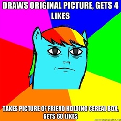 Size: 400x400 | Tagged: safe, rainbow dash, derpibooru, g4, advice dog, caption, exploitable meme, memegenerator