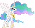 Size: 220x180 | Tagged: safe, princess celestia, g4, animated, desktop ponies, female, pixel art, simple background, sprite, transparent background