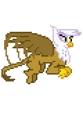Size: 120x168 | Tagged: artist needed, source needed, safe, gilda, griffon, g4, animated, cute, desktop ponies, female, flying, gildadorable, pixel art, simple background, solo, sprite, transparent background