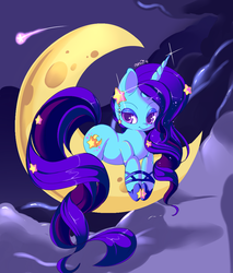 Size: 824x969 | Tagged: safe, artist:sugaryrainbow, oc, oc only, pony, moon clipse, solo, tangible heavenly object