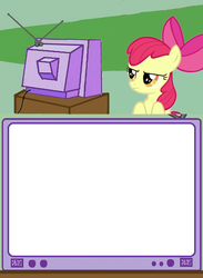 Size: 625x854 | Tagged: safe, apple bloom, earth pony, pony, g4, angry, blank, exploitable, exploitable meme, meme, template, tv meme