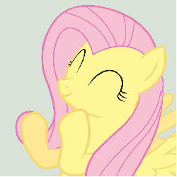 Size: 770x770 | Tagged: safe, artist:mihaaaa, fluttershy, pony, g4, animated, clapping, clapping ponies, female, happy, solo