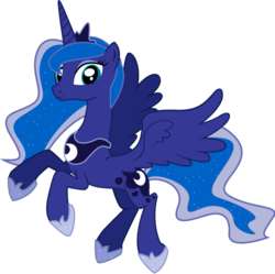 Size: 654x651 | Tagged: safe, artist:nimaru, princess luna, alicorn, pony, g4, female, flying, jewelry, mare, regalia, simple background, solo, spread wings, transparent background, wings