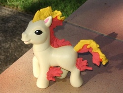 Size: 512x384 | Tagged: safe, artist:sakurastarpony, pony, ponyta, g3, customized toy, irl, photo, pokémon, ponified