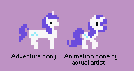 Size: 192x102 | Tagged: safe, artist:pix3m, rarity, pony, g4, 8-bit, adventure ponies, animated, comparison, female, galloping, op is a duck, pixel art, running, solo, sprite, stylistic suck, text, trotting, unwarranted self-importance