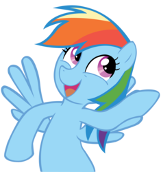 Size: 1550x1650 | Tagged: safe, artist:ocarina0ftimelord, rainbow dash, pony, g4, female, oh u, oh you, simple background, solo, transparent background, vector