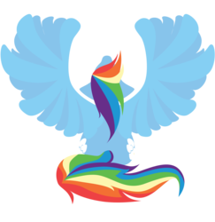 Size: 1900x1956 | Tagged: safe, artist:gatitonyaa, rainbow dash, pegasus, pony, g4, both cutie marks, female, looking up, mare, simple background, sitting, solo, spread wings, transparent background, wings