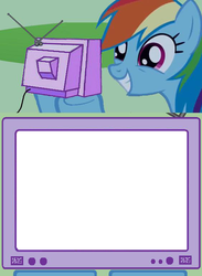 Size: 563x771 | Tagged: source needed, safe, rainbow dash, pony, g4, blank, exploitable meme, insert picture here, meme, rainbow dash's tv meme, template, tv meme