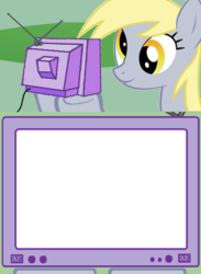 Size: 563x771 | Tagged: source needed, safe, derpy hooves, pony, g4, blank, exploitable meme, meme, template, tv meme