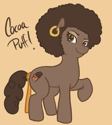 Size: 468x521 | Tagged: safe, artist:jun-k-tastic, oc, oc only, afro, blaxplotation, chocolate