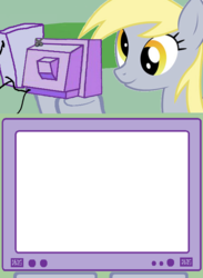 Size: 563x771 | Tagged: safe, derpy hooves, pony, g4, blank, exploitable meme, meme, template, tv meme